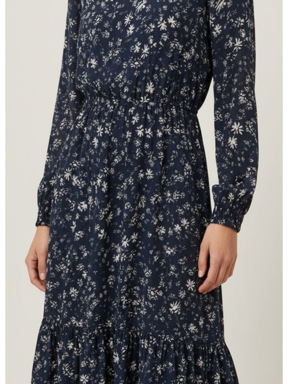 FP Movement by Free People Dark Blue Floral Long Sleeve Dress